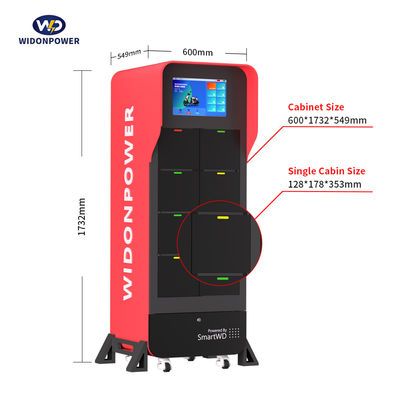 Stasiun Pertukaran Baterai RFID untuk E-bike Scooter Motorcycle Rickshaws Input 100-240V 50/60HZ Say Goodbye to Charging Woes